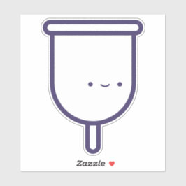Adesivo Minha Primeira Taça Menstrual Menstrual Cuta