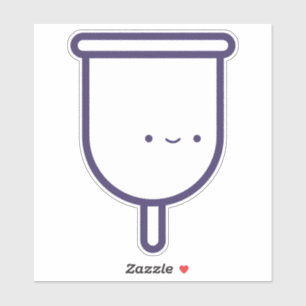 Adesivo Minha Primeira Taça Menstrual Menstrual Cuta