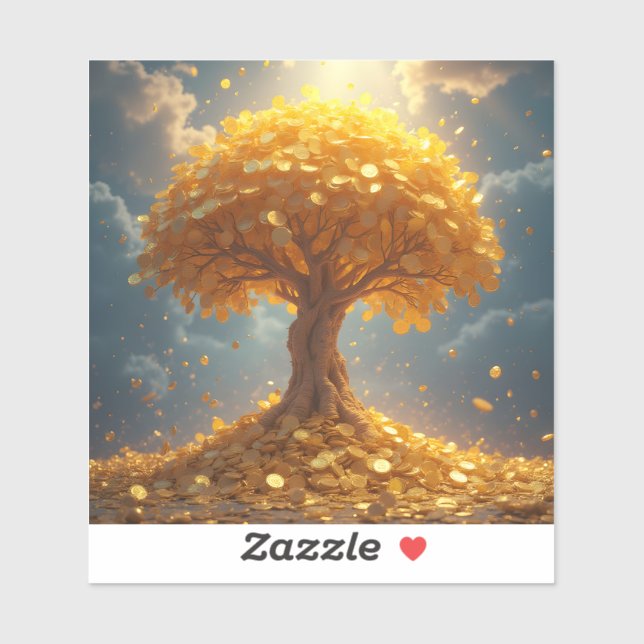 Adesivo Minha própria árvore de dinheiro (Folha)