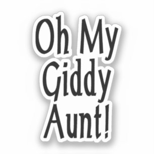 Adesivo Minha Tia Giddy!