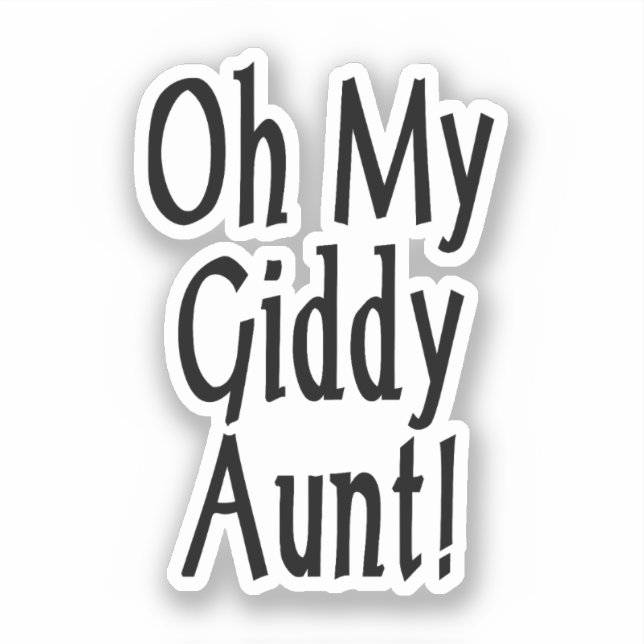 Adesivo Minha Tia Giddy! (Frente)