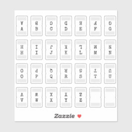 Adesivo Mini Alphabet Index Tab Page Divider Tab Folded 