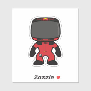 Adesivo Mini Figura Personalizada de Carlos Sainz - Estaçã