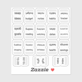 Adesivo Mini Index Tabs Bujo Functional Planner Labels