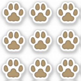 Adesivo Mini Pata de Gato Imprime Animais Marrons Pensa Pa