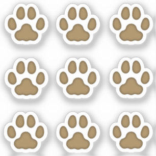 Adesivo Mini Pata de Gato Imprime Animais Marrons Pensa Pa
