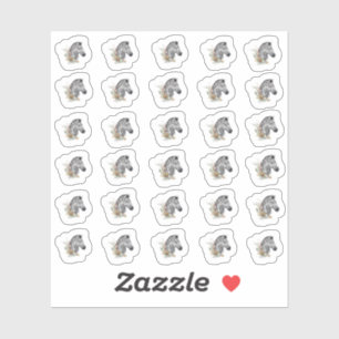 Adesivo Miniadesivos Zebra de Cor Aquosa