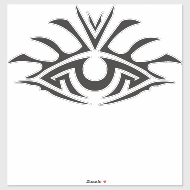 Adesivo Minimal Black Ink Tattoo Style Artwork (Folha)