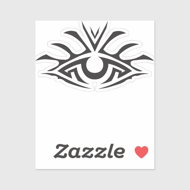 Adesivo Minimal Black Ink Tattoo Style Artwork (Folha)