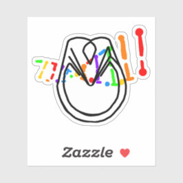 Adesivo Minimal Rainbow DNA & Horse Hoof Vinyl Sticker