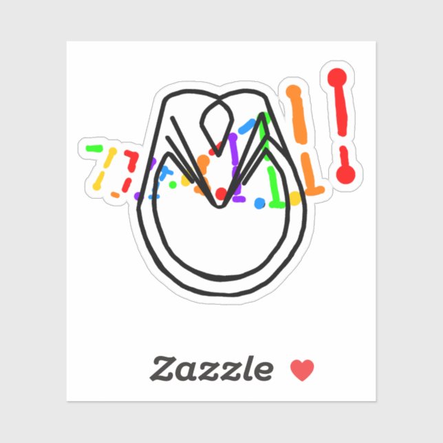 Adesivo Minimal Rainbow DNA & Horse Hoof Vinyl Sticker (Folha)