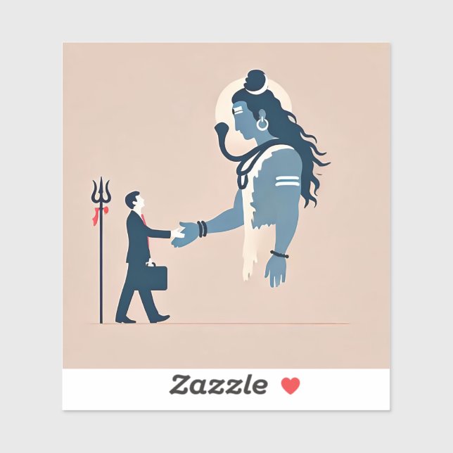 Adesivo minimalism image of an ordinary person greeting go (Folha)