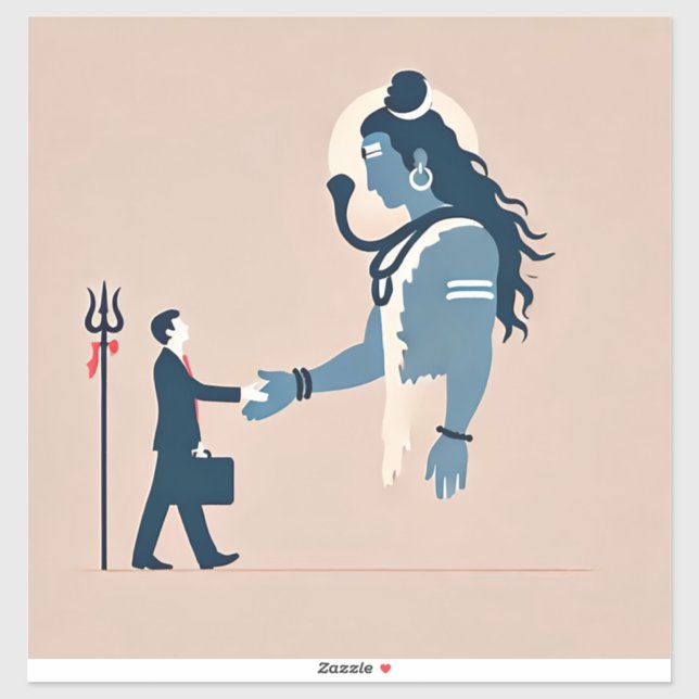 Adesivo minimalism image of an ordinary person greeting go (Folha)