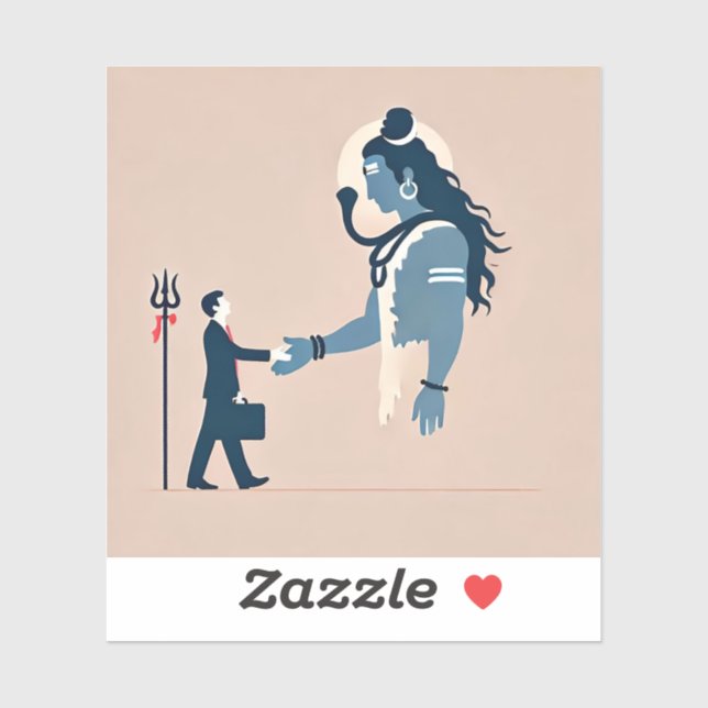 Adesivo minimalism image of an ordinary person greeting go (Folha)