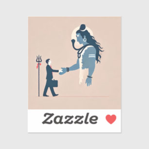 Adesivo minimalism image of an ordinary person greeting go