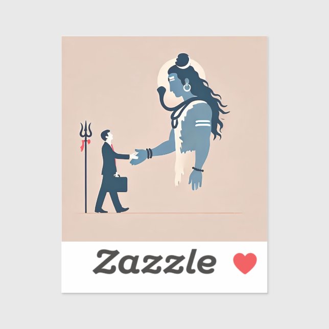 Adesivo minimalism image of an ordinary person greeting go (Folha)