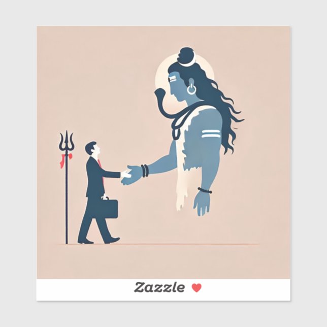 Adesivo minimalism image of an ordinary person greeting go (Folha)