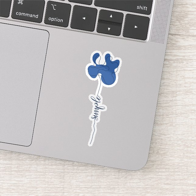 Adesivo Minimalism Simple Flower Vinyl Sticker (Detalhe)
