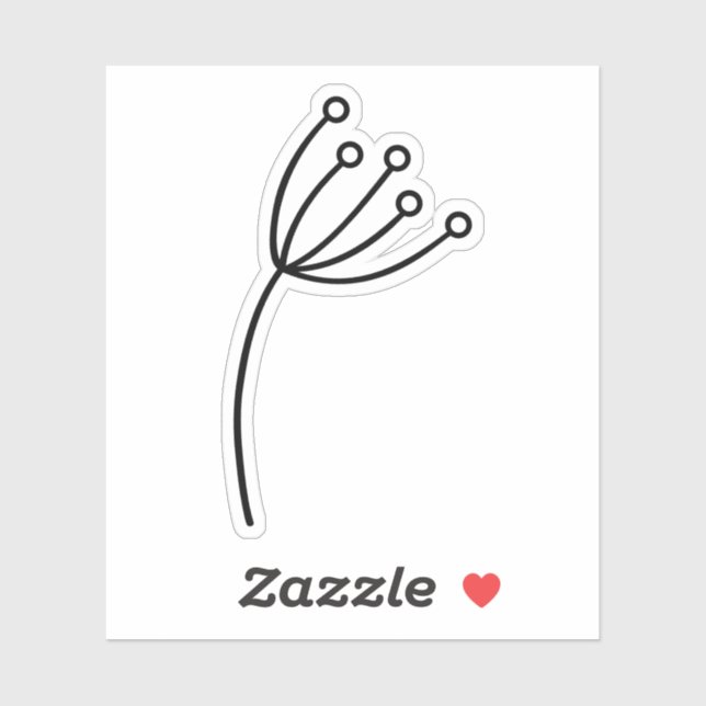 Adesivo Minimalist Black Line Art (Folha)