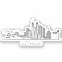 Adesivo Minimalist Los Angeles Skyline Illustration