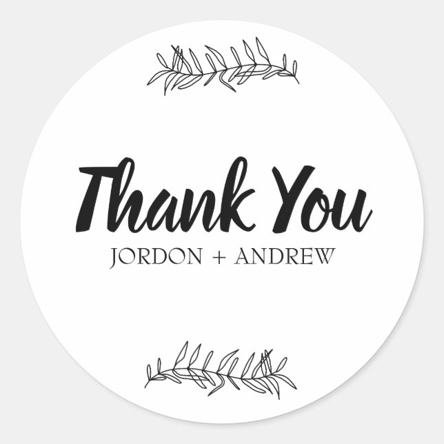 Adesivo Minimalista de Planta Folha Roma (Frente)