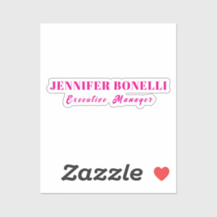 Adesivo Minimalista rosa tendência personalizado nome pers