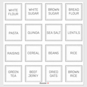 Adesivo Mínimo Personalizado 16 Autocolantes brancos quadr