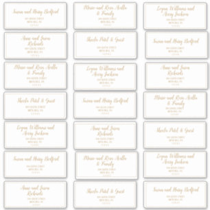 Adesivo Mínimo Simples Endereço de Convidado de Quadro Dou