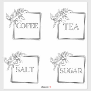 Adesivo Mínimos modernos Rótulos de Armazenamento de Pavim