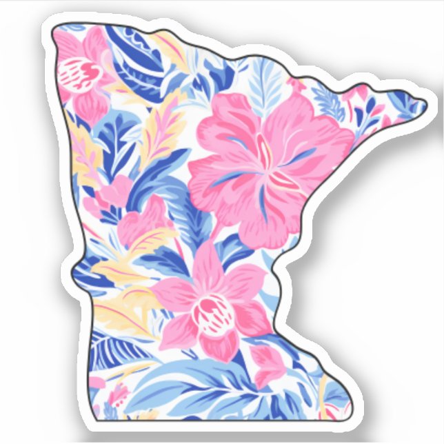 Adesivo Minnesota 3" x 3" Vinyl Sticker - tropical (Frente)