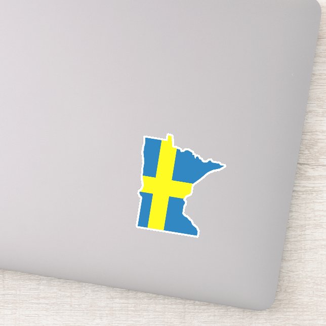 Adesivo Minnesota Swedish Flag Sticker (Detalhe)