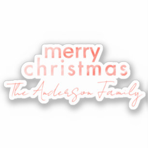 Adesivo Minúscula coloração vermelha de Natal elegante mod