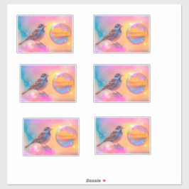 Adesivo Minúscula colorida e bolha arco-íris