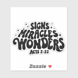 Adesivo Miracle Sticker- Sinais, milagres e Maravilhas