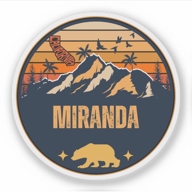 Adesivo Miranda, Califórnia (Frente)