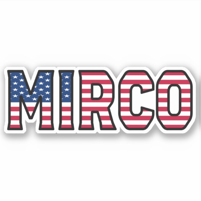 Adesivo Mirco Name Vorname USA Sticker Stickerset (Frente)