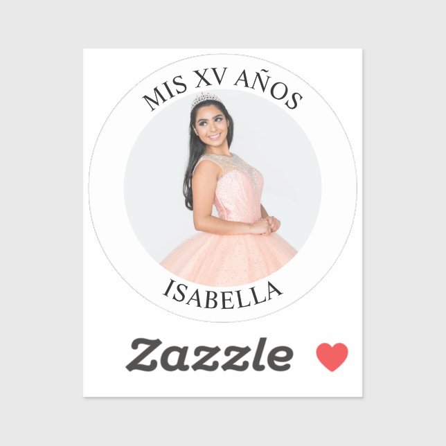 Adesivo Mis XV Años, minimalista moderno (Folha)