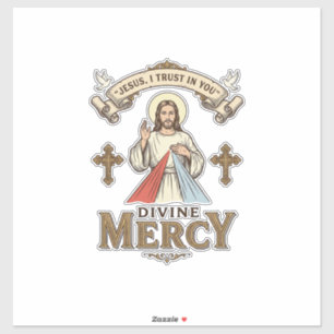 Adesivo Misericórdia Divina Jesus Gravura Vintage Camisa R