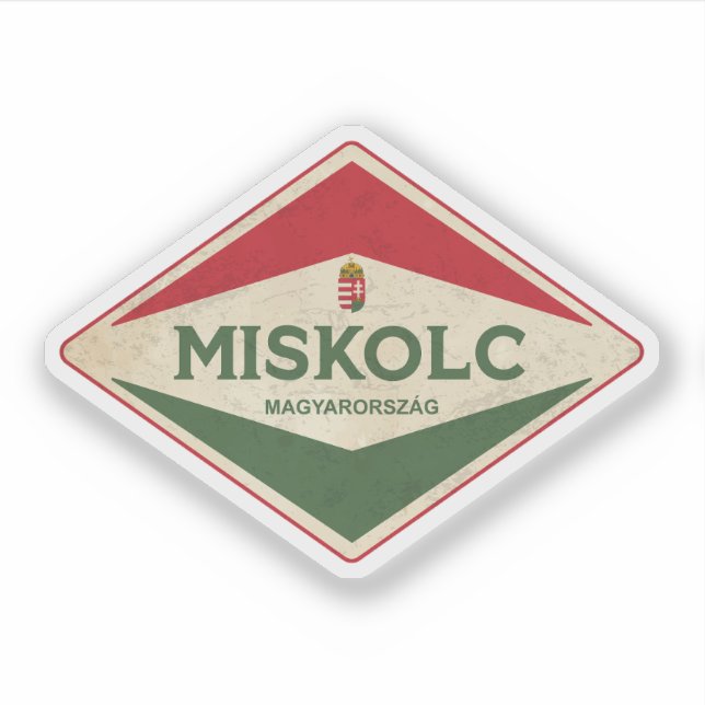 Adesivo Miskolc Hungary Vintage (Frente)