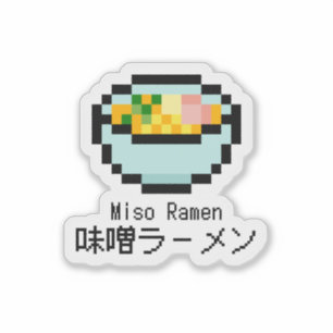 Adesivo Miso Ramen Retro Pixel Art