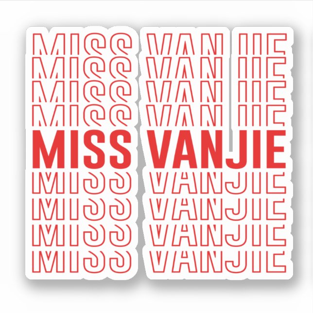 Adesivo Miss Vanjie (Frente)