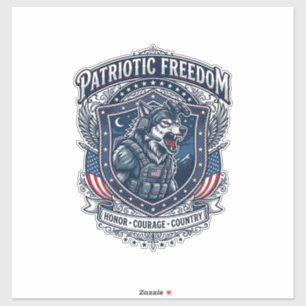 Adesivo Missão Noturna Patriótica Patriota Lobo Militar In