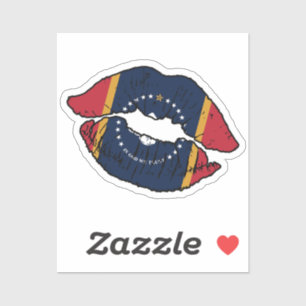 Adesivo Mississípi Lipstick Love Flag