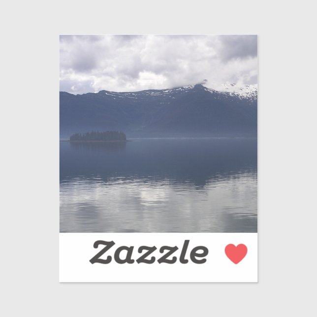 Adesivo Misty Alaskan Sea in Shades of Blue (Folha)