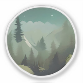 Adesivo Misty Mountain Valley: Uma Silenciosa Fuga