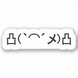 Adesivo Mo' Angry Emoticon Japonês Kaomoji Sticker