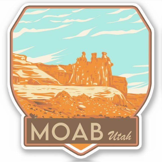 Adesivo Moab Utah (Frente)