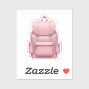 Adesivo Mochila rosa encantadora Emoji