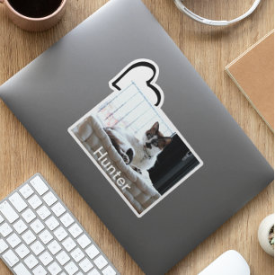 Adesivo Modelo de Fotografia Personalizada do Coração do