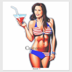 Adesivo Modelo de Malhação Bikini Patriótico Thunder_Cove